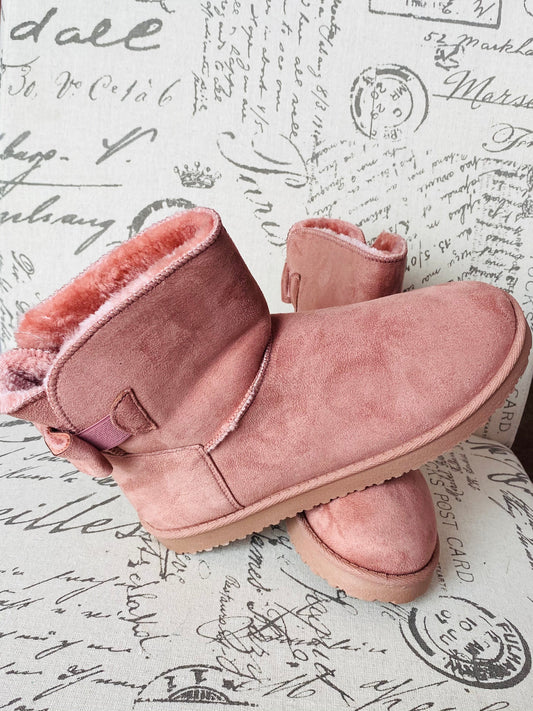"Bronx" Pink Warm Ankle Boots