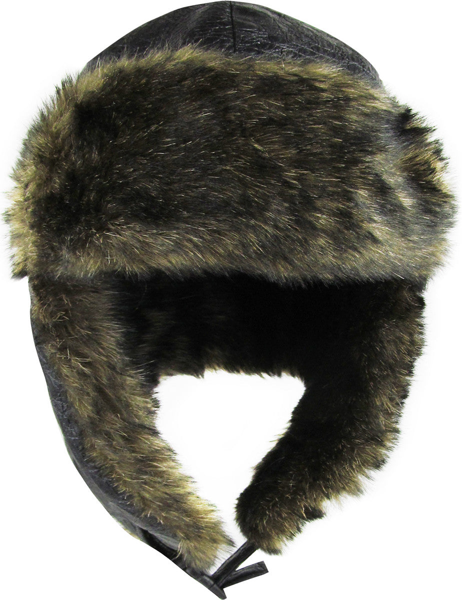 Vegan Leather Trapper Hat