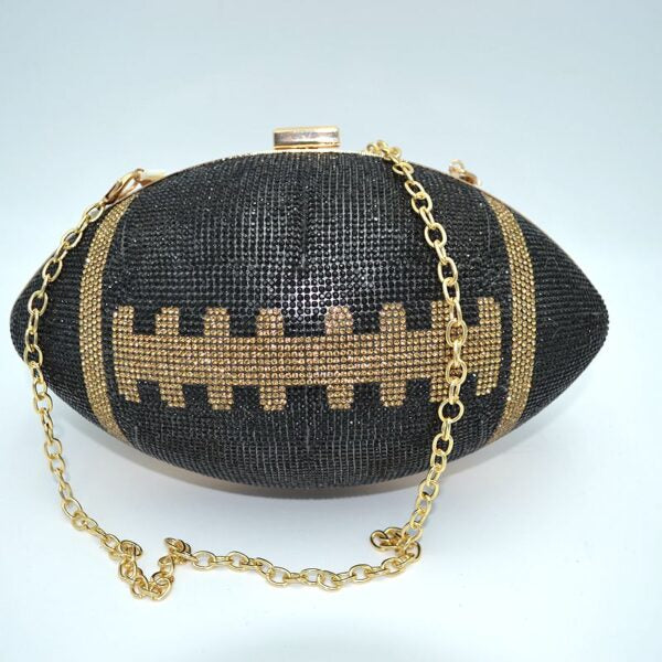 "Brady" Jeweled Football Clutch