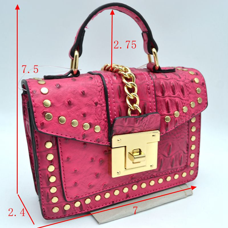 "Adelaide" Small Textured Crossbody Handbag