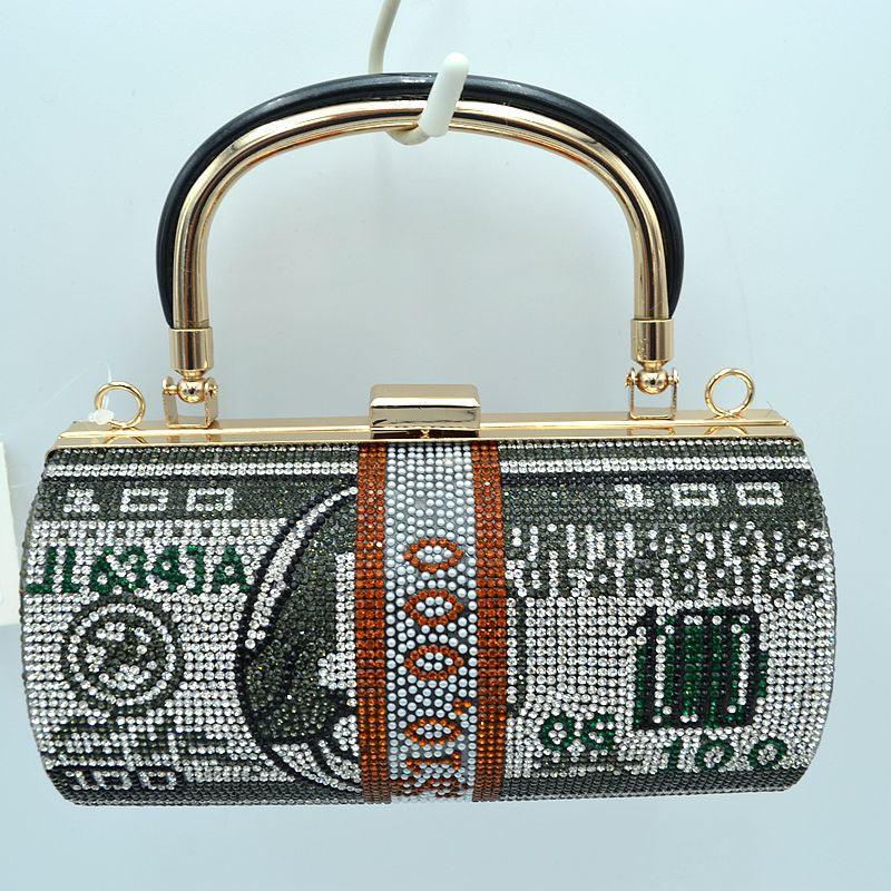"Billie" Cylinder Money Handbag