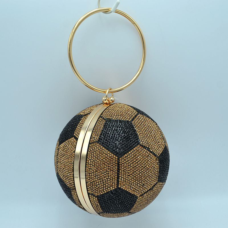 "Backhamm"Jeweled Soccer Ball Handbag