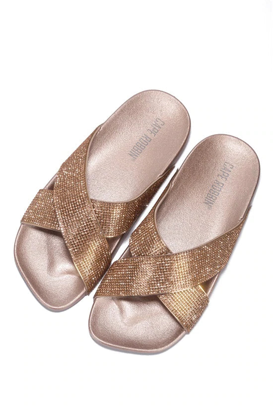 "Kayla" Rose Gold Sandals