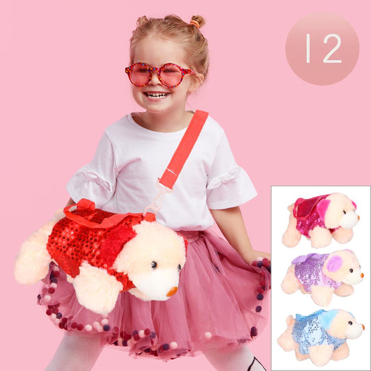 "Mia" Sequin Teddy Bear Handbag