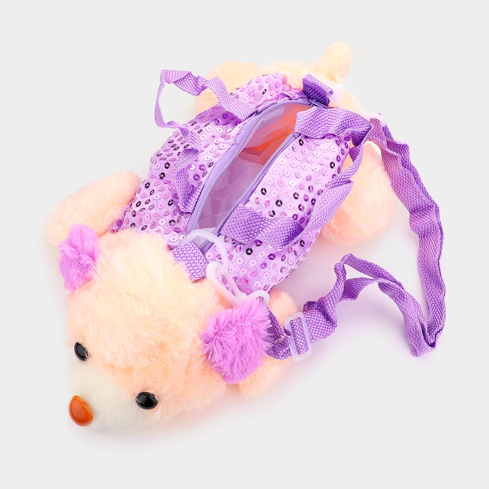 "Mia" Sequin Teddy Bear Handbag