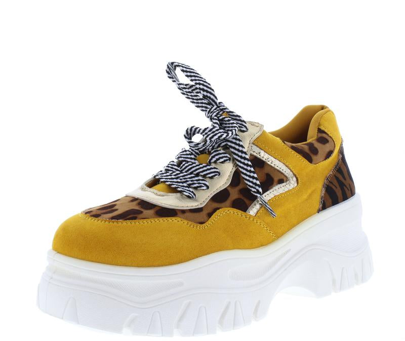 "Lena" Leopard multi colored Platform Sneakers