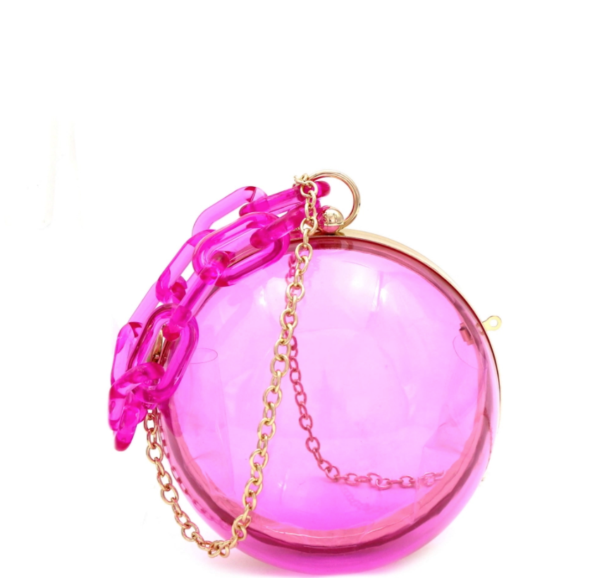 "Ari" Round Acrylic Clutch Bag