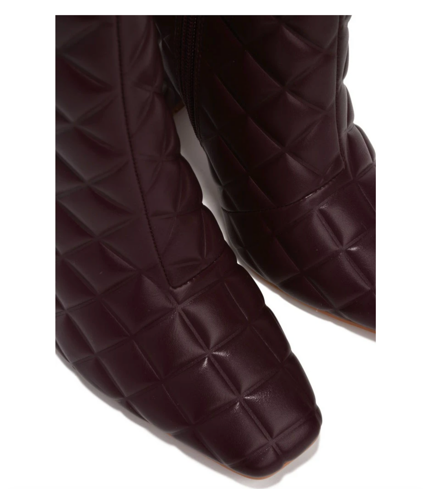 "Ava" Brown Quilted Booties