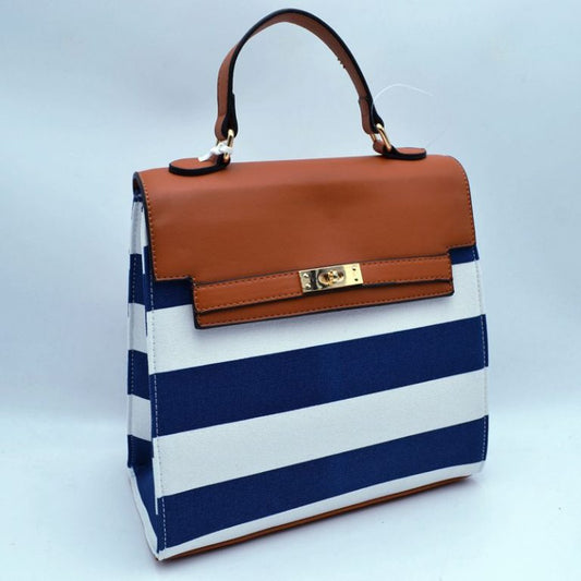 "Cali" Striped Fabric Backpacks