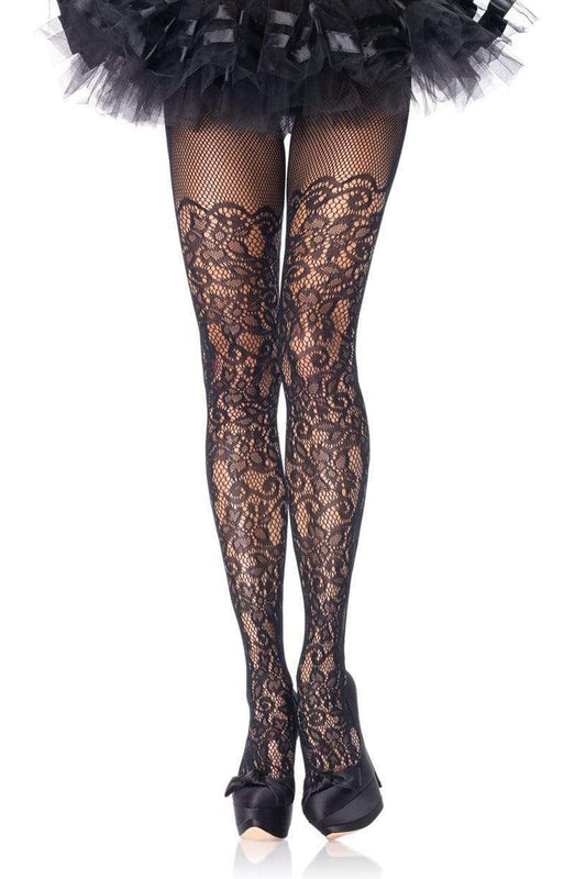 Floral Fishnet Pantyhose