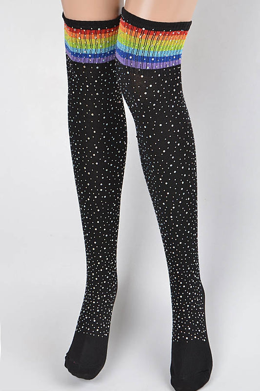 Rainbow Knee High Socks