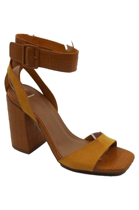 "Kenzie" Mustard Block Heels