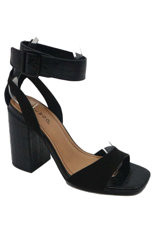 "Kenzie" Black Block Heels
