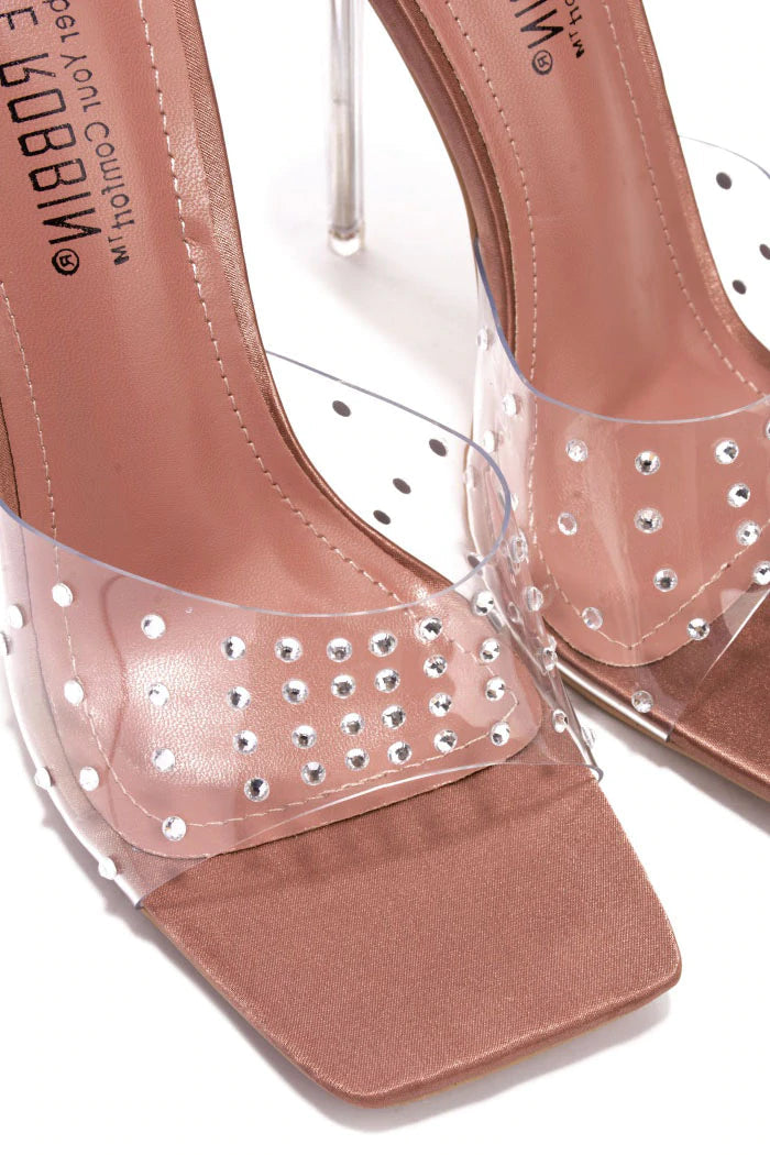 "Neicy" Clear Copper Heels