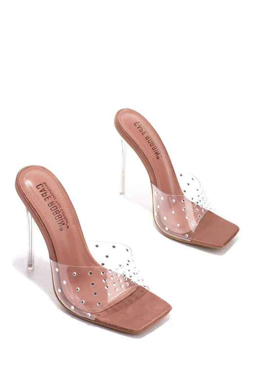 "Neicy" Clear Copper Heels