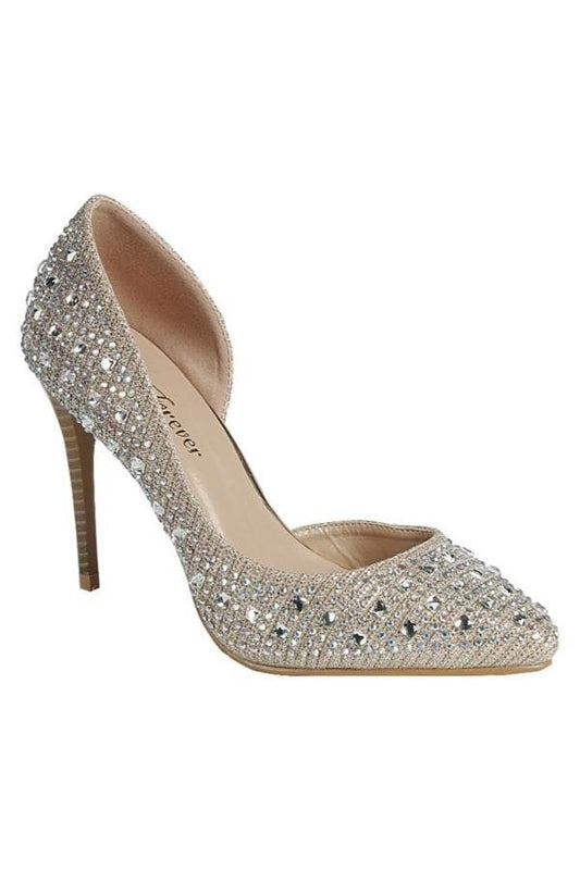 "Maria" Champagne Pumps