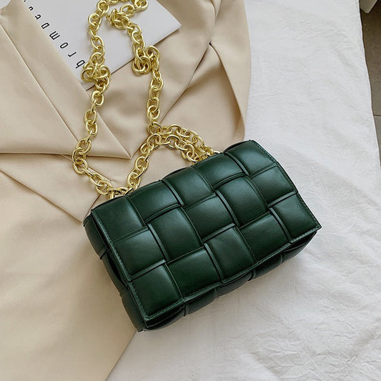 "Janelle" Quilted Chain Link Bag