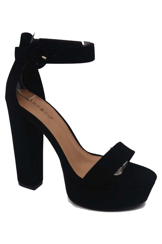 "Zaria" Black Platform Heels