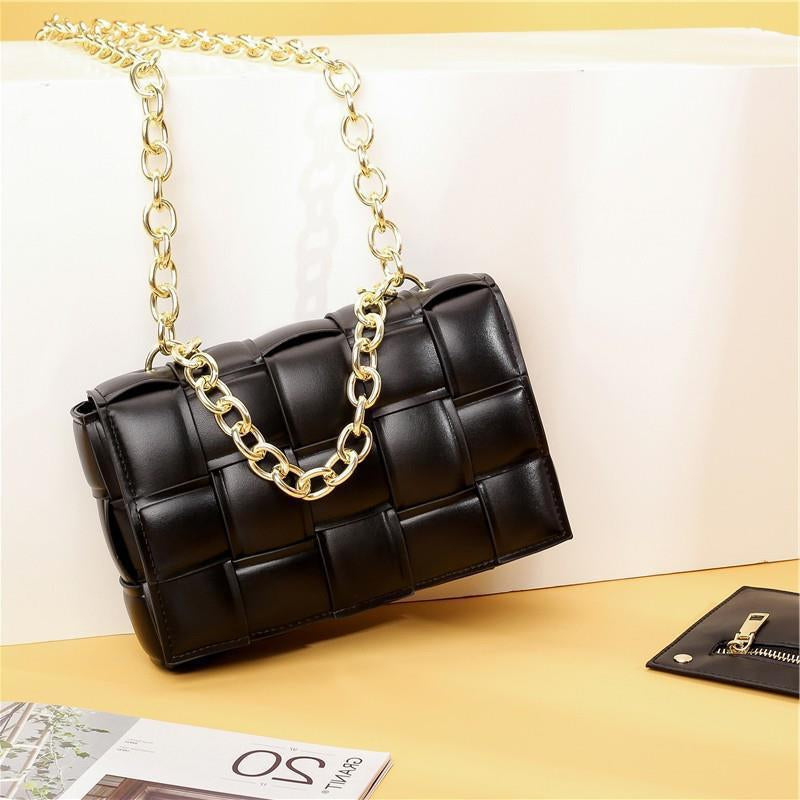 "Janelle" Quilted Chain Link Bag