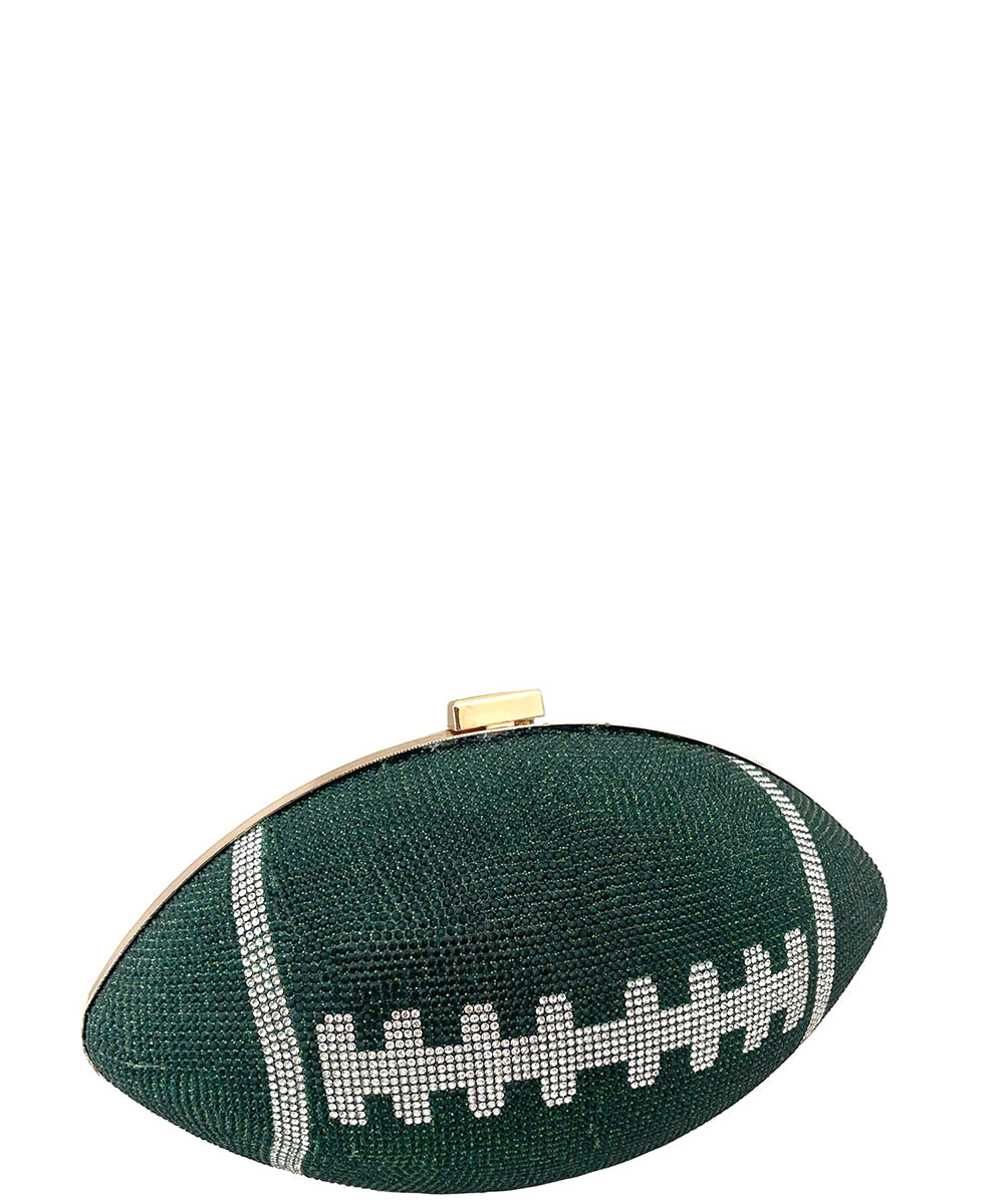 "Brady" Jeweled Football Clutch