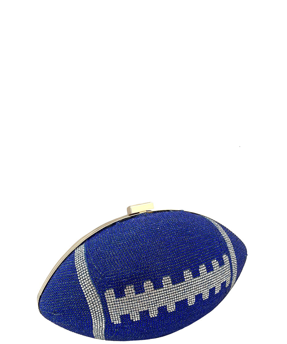 "Brady" Jeweled Football Clutch