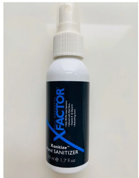 Spray Hand Sanitizer, Made in USA, 50ML 1.7oz X Factor Kills 99.9% Bacteria