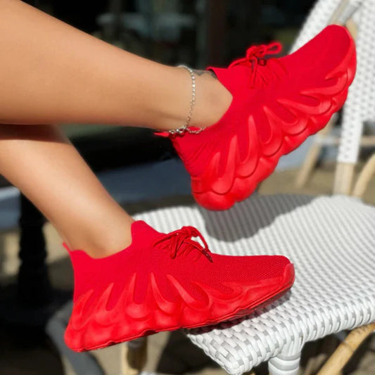 "Zaida" Red Sneakers
