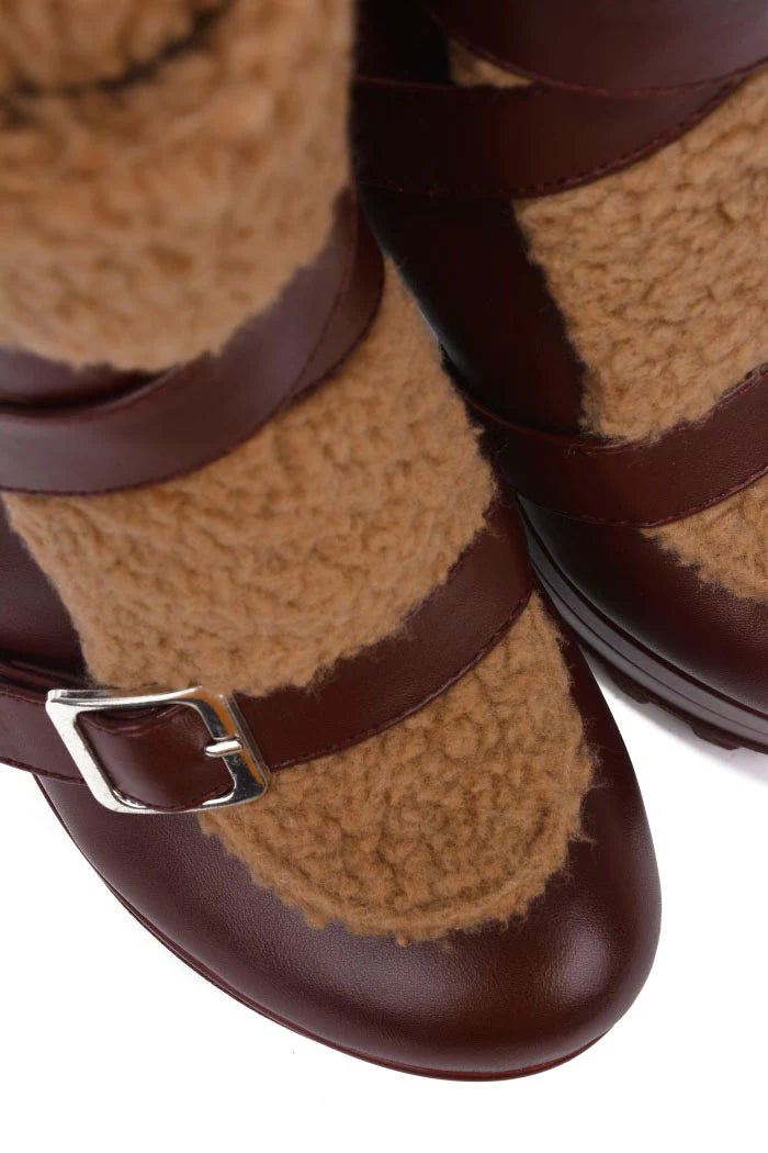 Burgundy 2025 platform booties